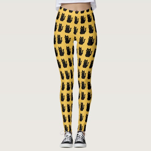 Spooktacular Cat Leggings  レギンス (正面)