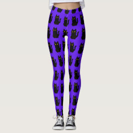 Spooktacular Cat Leggings for a Purr-fect Hallowee レギンス