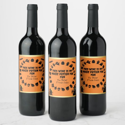  Spooktacular Custom Wine Labels for Halloween! ワインラベル (ボトル)