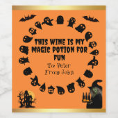  Spooktacular Custom Wine Labels for Halloween! ワインラベル (シングルラベル)