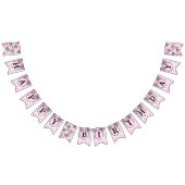 Spooktacular Cute Ghost Pink Halloween バンティングフラッグ (全)