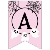 Spooktacular Cute Ghost Pink Halloween バンティングフラッグ (第3の旗)