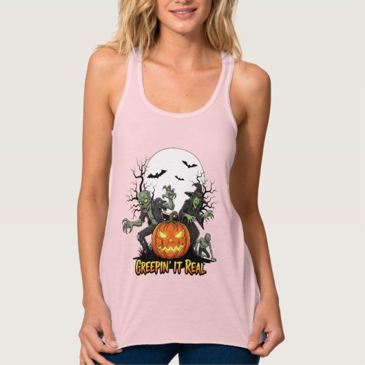 Spooktacular Fun Halloween Night Tee タンクトップ (正面)