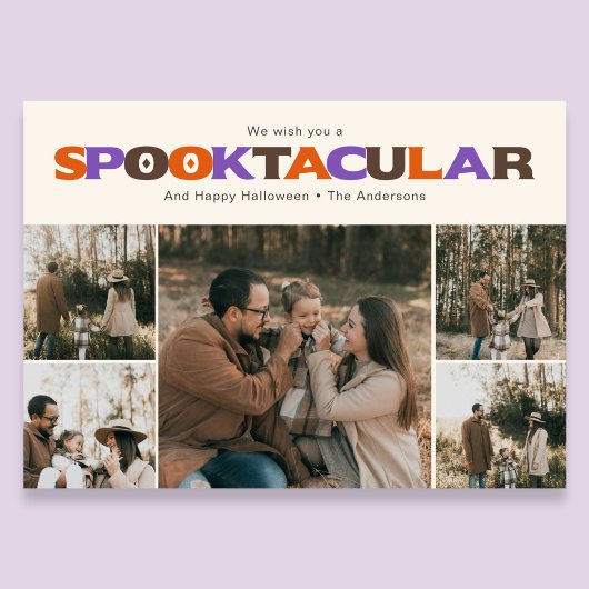 Spooktacular Funny Halloween Photo Holiday  シーズンカード