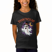 Spooktacular Ghost Kids Halloween T-Shirt 