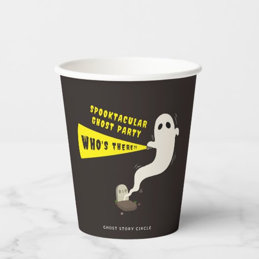 Spooktacular Ghost Party Halloween 紙コップ (正面)