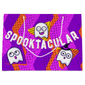 Spooktacular Ghosts Purple Party Bag ラージペーパーバッグ (正面)