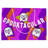 Spooktacular Ghosts Purple Party Bag ラージペーパーバッグ (裏面)