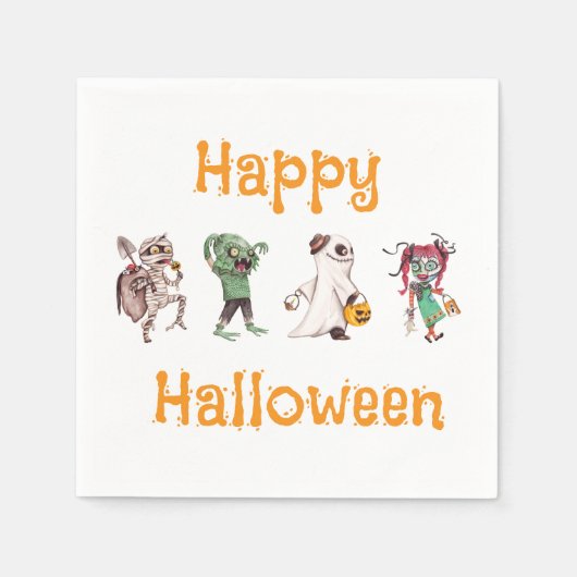 Spooktacular Halloween Bash スタンダードカクテルナプキン (正面)