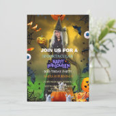 Spooktacular Halloween Birthday invitation 招待状 (スタンド正面)
