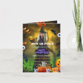 Spooktacular Halloween Birthday invitation 招待状 (正面)