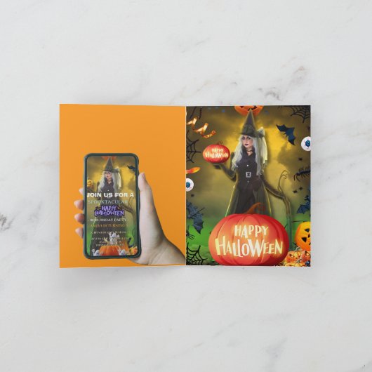 Spooktacular Halloween Birthday invitation 招待状 (内部)