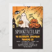 Spooktacular Halloween Birthday Kids 招待状 (正面)