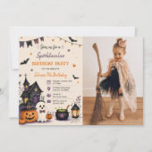 Spooktacular Halloween Birthday Photo 招待状 (正面)