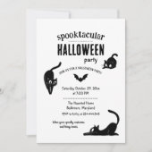 Spooktacular Halloween Black Cats Party 招待状 (正面)