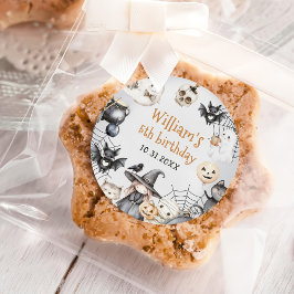 Spooktacular Halloween Cute Ghost Birthday Party ラウンドシール