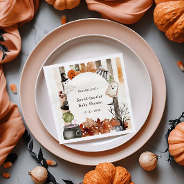 Spooktacular Halloween Ghost Pumpkin Baby Shower スタンダードカクテルナプキン