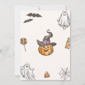 Spooktacular Halloween Party Cute Kids Halloween 招待状 (裏面)