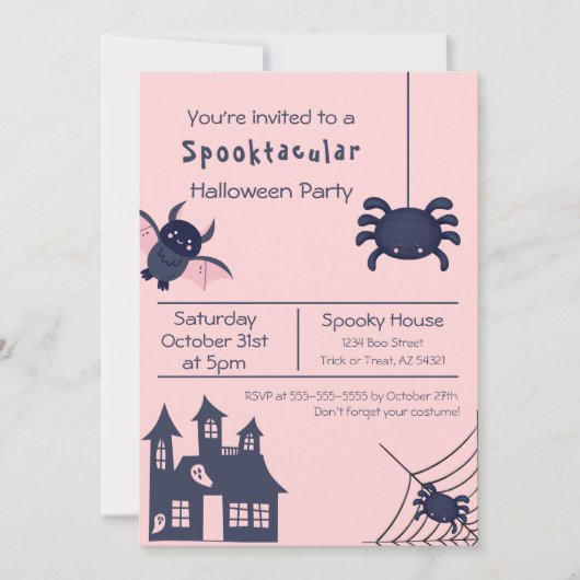 Spooktacular Halloween Party Invitation 招待状 (正面)