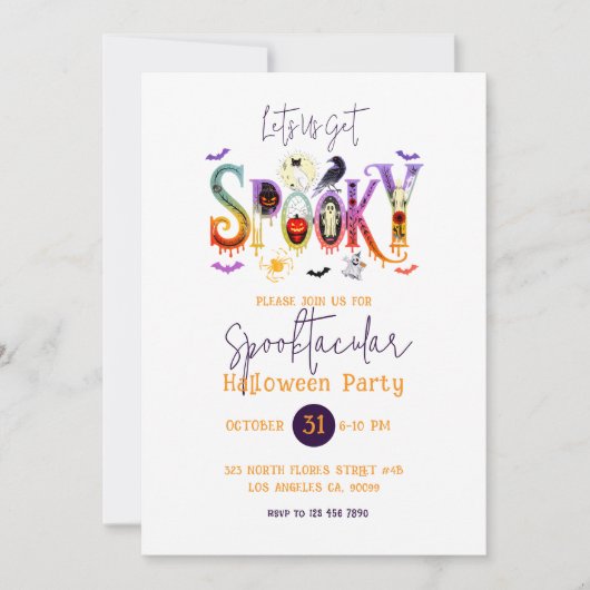 Spooktacular Halloween Party Invitation 招待状 (正面)