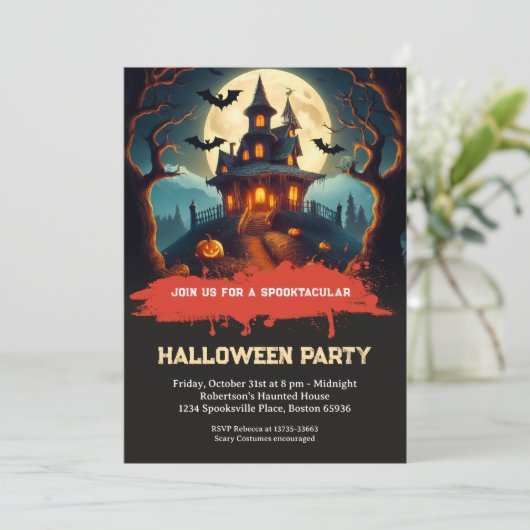 Spooktacular Halloween Party Invitation 招待状 (スタンド正面)