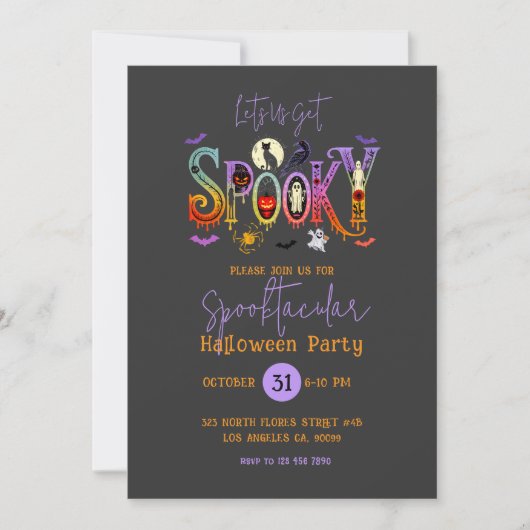 Spooktacular Halloween Party Invitation 招待状 (正面)