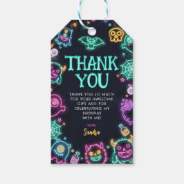 Spooktacular Neon Halloween Birthday ギフトタグ