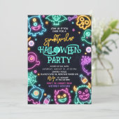 Spooktacular Neon Halloween Invitation 招待状 (スタンド正面)