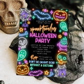 Spooktacular Neon Halloween Invitation 招待状