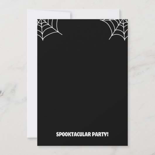 Spooktacular Party Funny Halloween 招待状 (裏面)