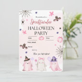 Spooktacular Pastel Cute Ghosts Halloween Party 招待状 (スタンド正面)