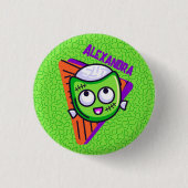 Spooktacular Personalized Zombie Button 缶バッジ (正面)