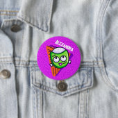 Spooktacular Personalized Zombie Button - purple 缶バッジ (インサイチュ)