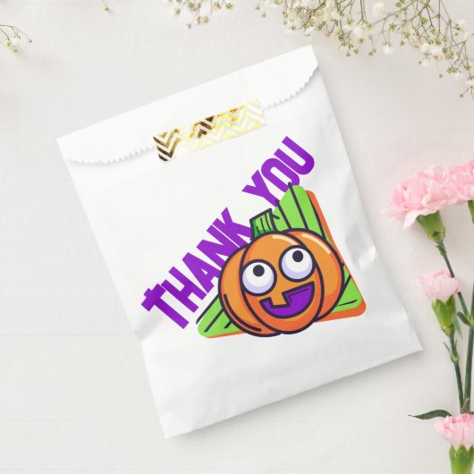 Spooktacular Pumpkin Thank You Gift Bags フェイバーバッグ (封をした状態)