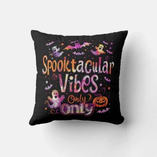 Spooktacular Vibes Only | ExDesigner | Halloween クッション (裏面)