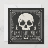  spooky スカル ハロウィン コスチューム パーティー | 招待状 (正面)