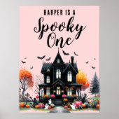 spooky ワンピース ピンク ハロウィン 誕生日パーティー サイン (正面)