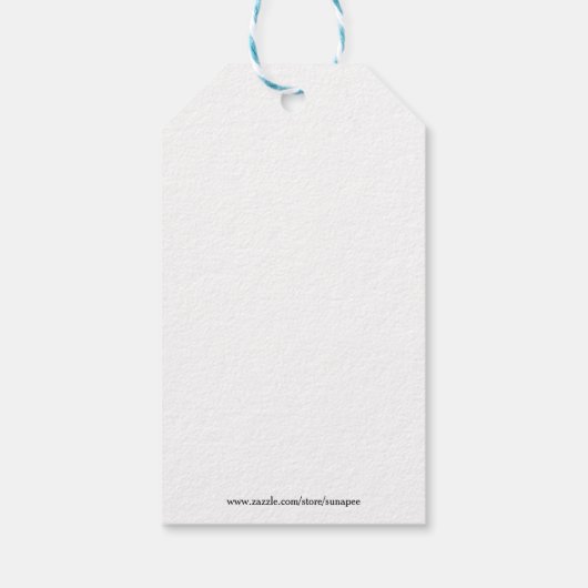 Spooky Abstract Tree Pen Drawing Art ギフトタグ (裏面)