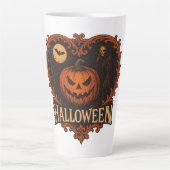 Spooky Aesthetic Halloween Large Latte Mug 17oz –  カフェラテマグ (正面)