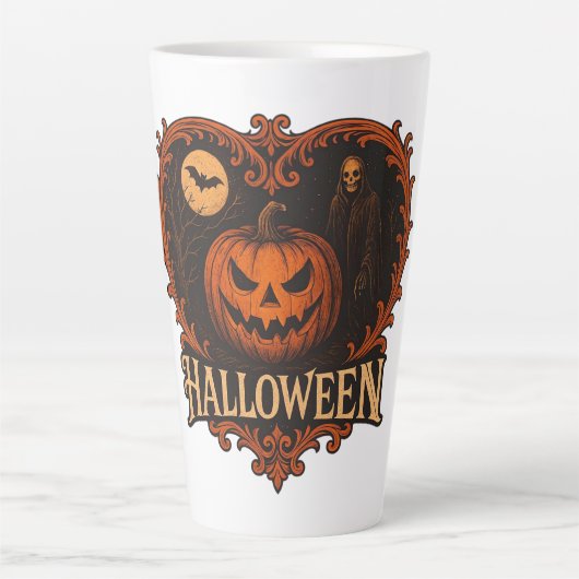 Spooky Aesthetic Halloween Large Latte Mug 17oz – カフェラテマグ (正面)