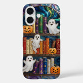 Spooky Aesthetic iPhone Case Ghost Pumpkin Bookshe Case-Mate iPhoneケース (裏面)