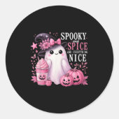 Spooky And Spice And Everything Nice Halloween Pin ラウンドシール (正面)