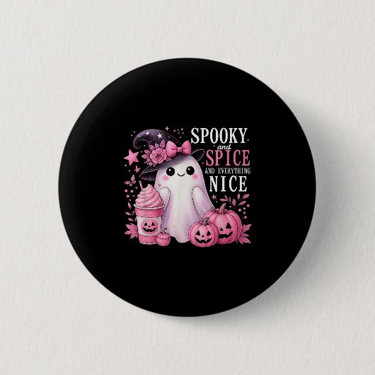 Spooky And Spice And Everything Nice Halloween Pin 缶バッジ (正面)