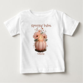 Spooky Babe Pumpkin for Girls ベビーTシャツ