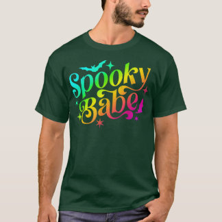 Spooky Babe Rainbow Halloween Trick Or Treat Coupl Tシャツ
