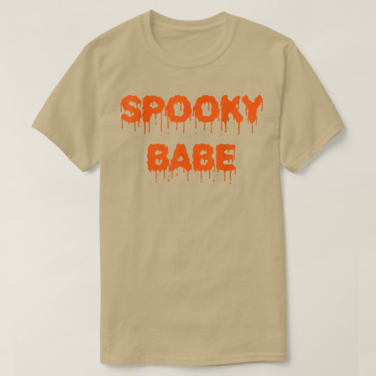 Spooky Babe Spooky Hunk Funny Matching Couples Hal Tシャツ (デザイン正面)
