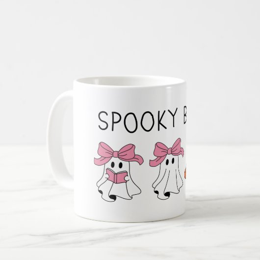Spooky babes cute ghost コーヒーマグカップ (正面左)