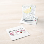 Spooky babes cute ghost スクエアペーパーコースター (インサイチュ)