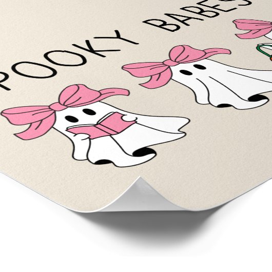 Spooky babes cute ghost ポスター (角)