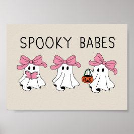 Spooky babes cute ghost ポスター